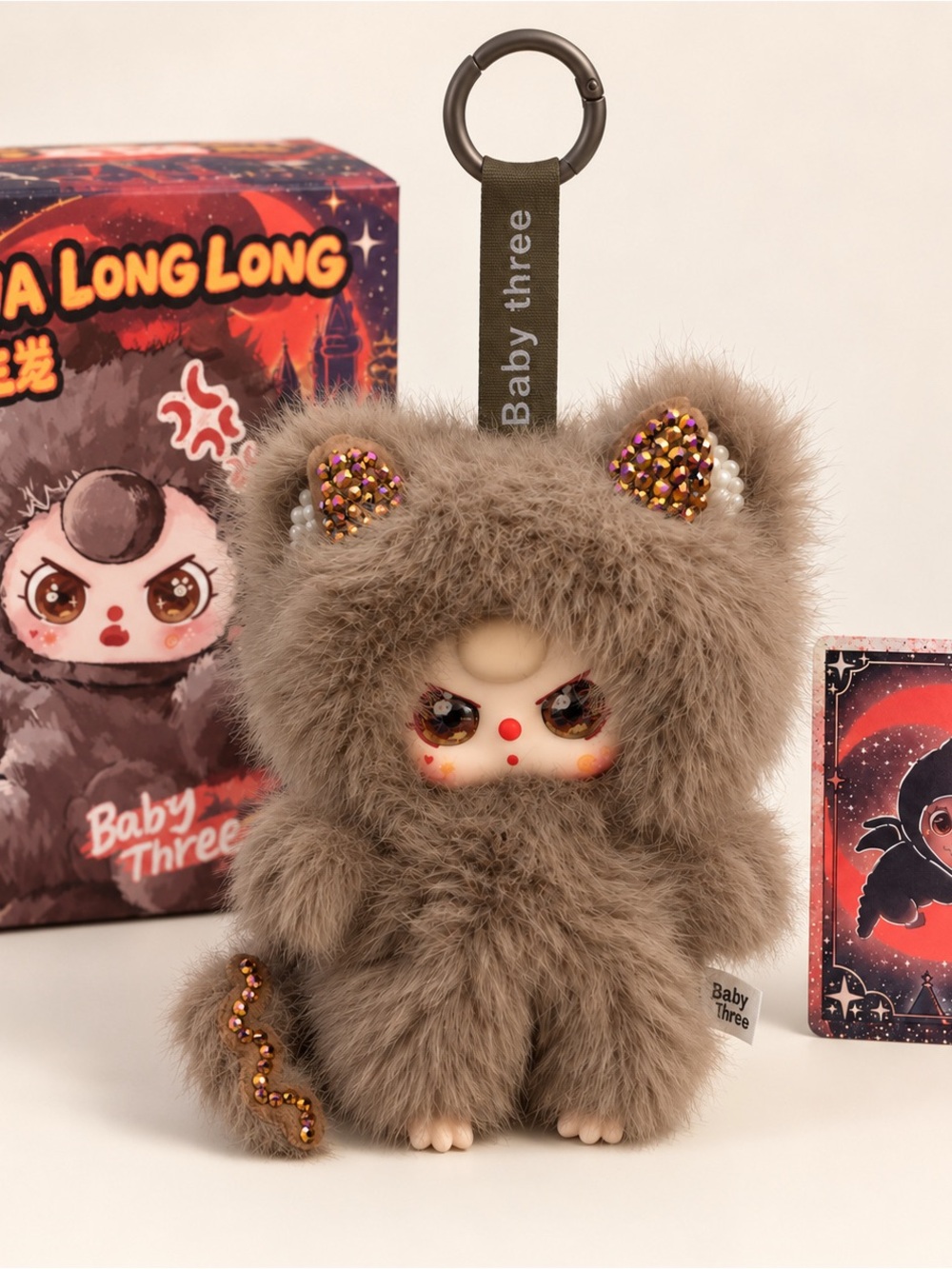 Custom Baby Three Wa Long Long Luna Crystal Dragon Plush Pendant